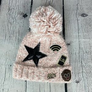 Children's Place Rose Dust Pom Pom Hat 4-7 Years Old